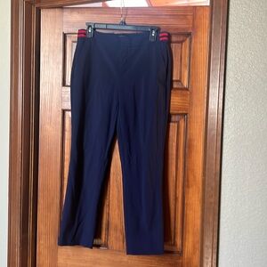 Banana Republic Avery Navy Crop Pants with Red Accents
